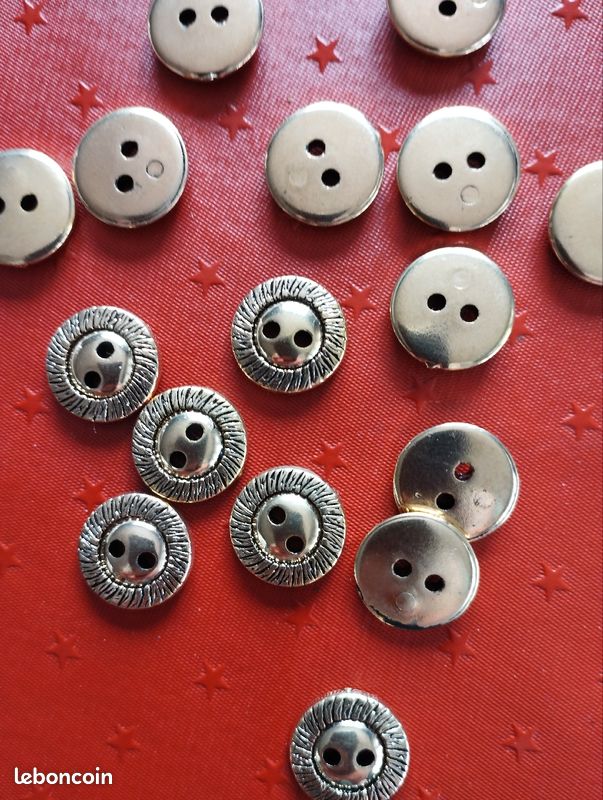 Lot de 16 boutons doré (image 10)