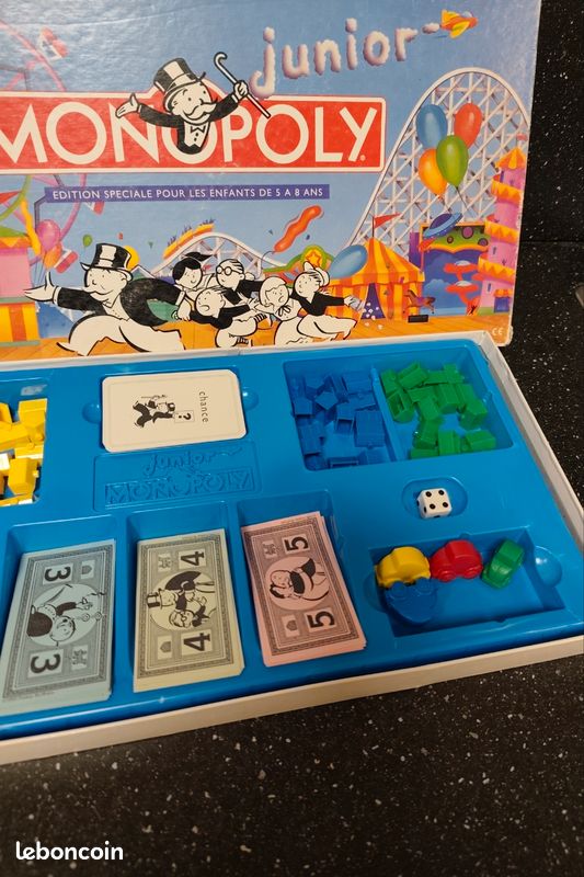 Monopoly Junior Parker - Jeu De Société Vintage 1994 Pour Enfants 5-8 Ans - Occasion Bon état - Livraison Gratuite