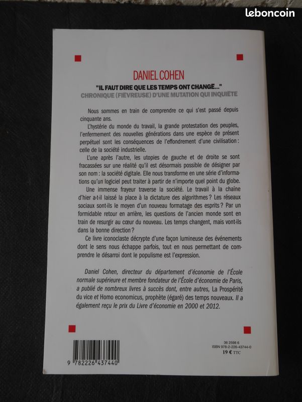 Daniel cohen "il faut dire que les temps ont changé..." (image 2)