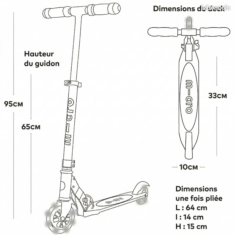 Trotinette Micro Sprite Evolutive Pliable Bleue (image 7)