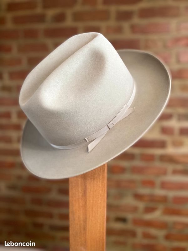 Chapeau Cowboy Resistol Vintage - Beige Castor - Taille 6 3/4 L - Coffret Rigide