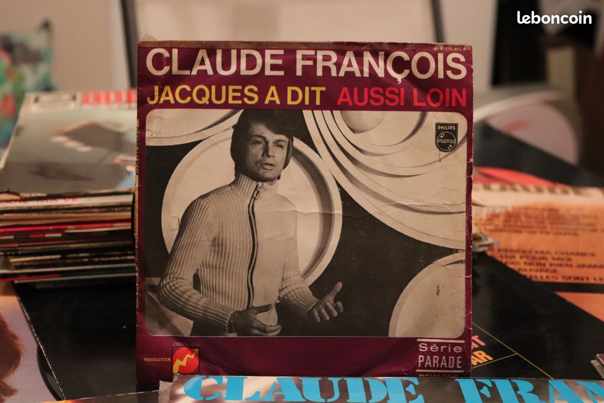 Vinyle 45 tours Claude Francois " Jacques à dit aussi loin" original (image 1)