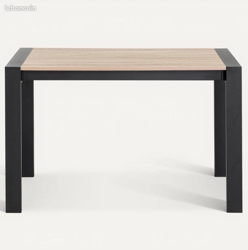 Table extensible L.120/160 cm CAMDEN Chêne sonoma/noir (image 4)