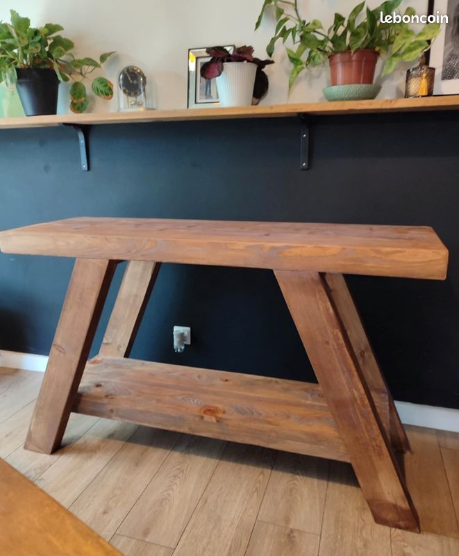 Meuble bois style établi (image 4)