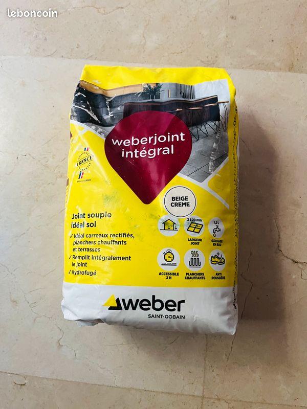 Sac de 5kg de Weberjoint intégral beige crème (image 1)