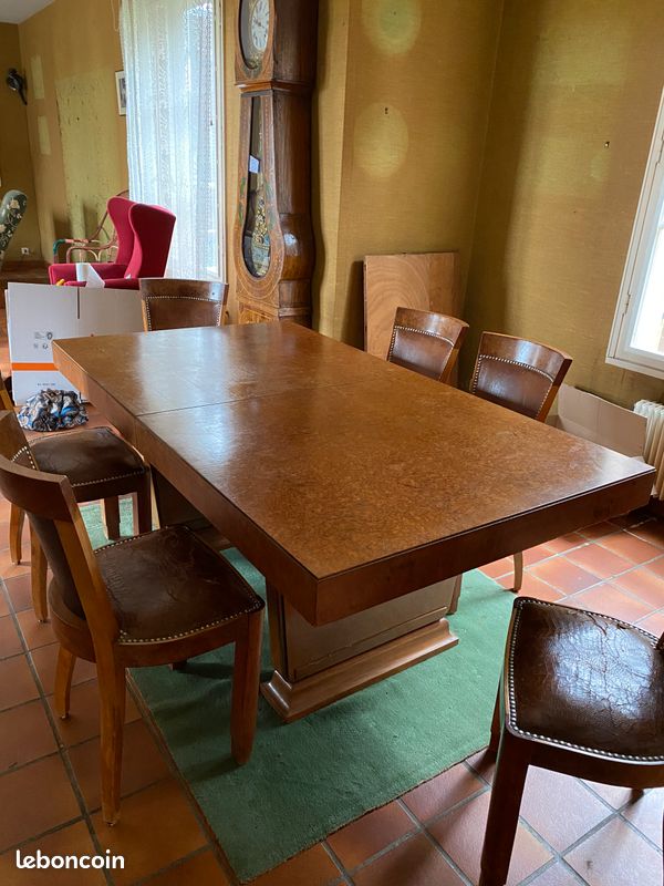 Table à manger en noyer et ses 6 chaises (image 7)