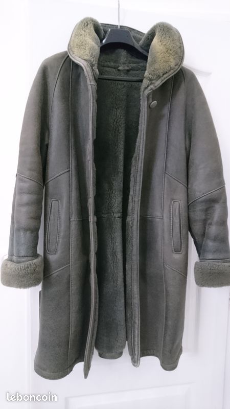 Manteau long en peau lainé taille M (image 1)