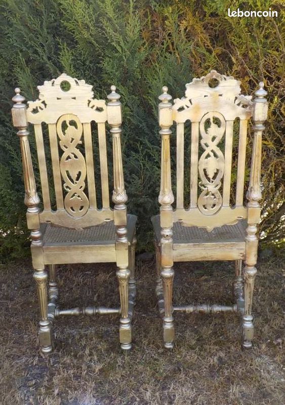 Lot de 2 chaises Louis XIII / Henry II (image 3)
