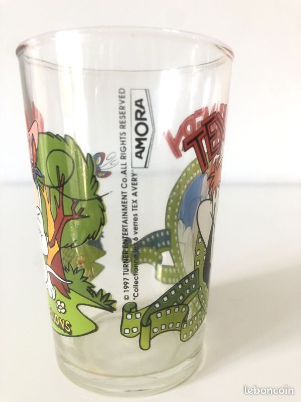 Lot De Verres à Moutarde Vintage Amora – Simpsons, Tortue Ninja, Babar, Bibifoc, Tex Avery