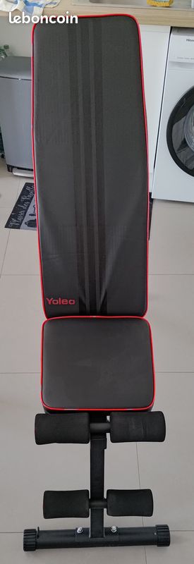 Banc De Musculation YOLEO – Réglable 10 Positions, Capacité 1000 Kg, Rembourrage 60 Mm, Roulettes, Acier Commercial