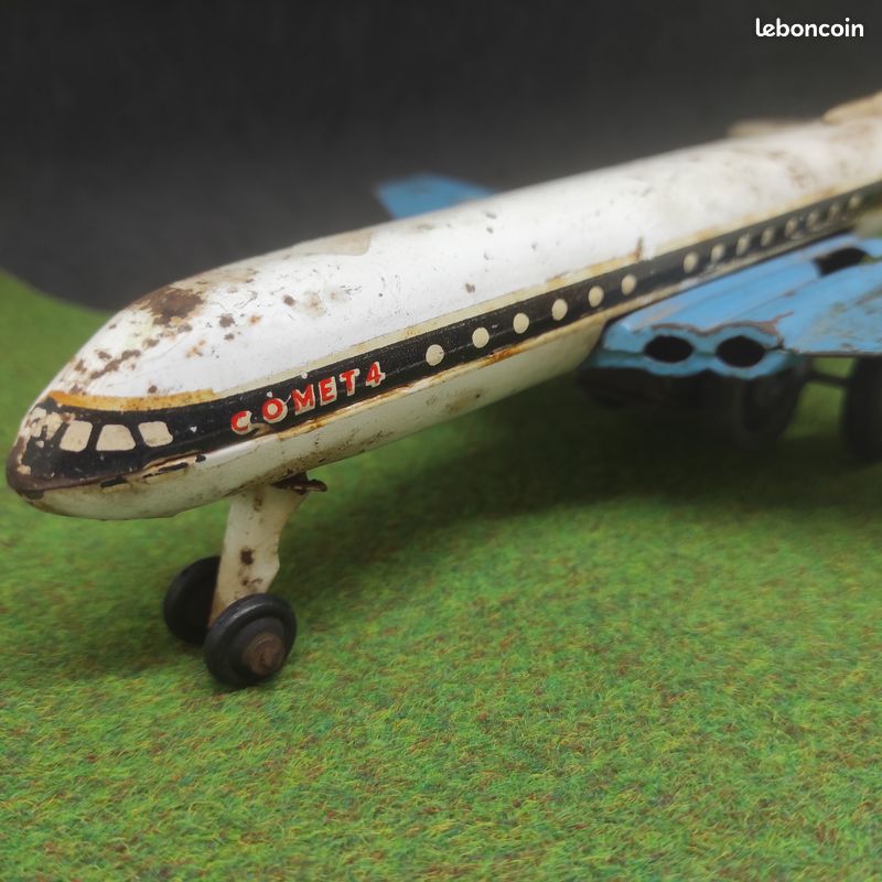 JOUET ANCIEN TOLE Petit Avion Jep Air France N°11 Vintage Tin Penny Toy Airplane EUR 45,00 - FR