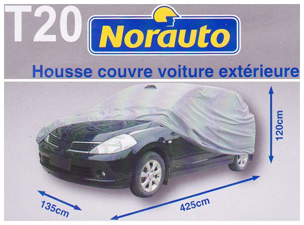 Housse de protection extérieure voiture PVC coton NORAUTO taille
