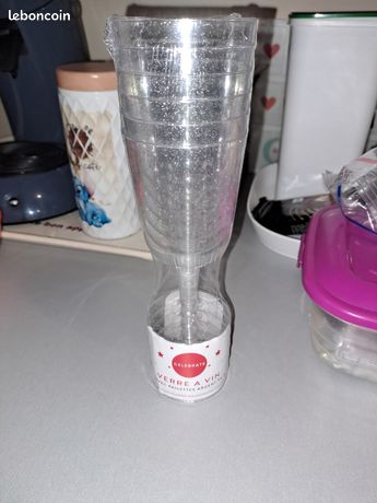 Lot De 6 Verres à Paillettes Festifs Rouge Or Argent - Incassables, Réutilisables Et Lavables Au Lave-Vaisselle