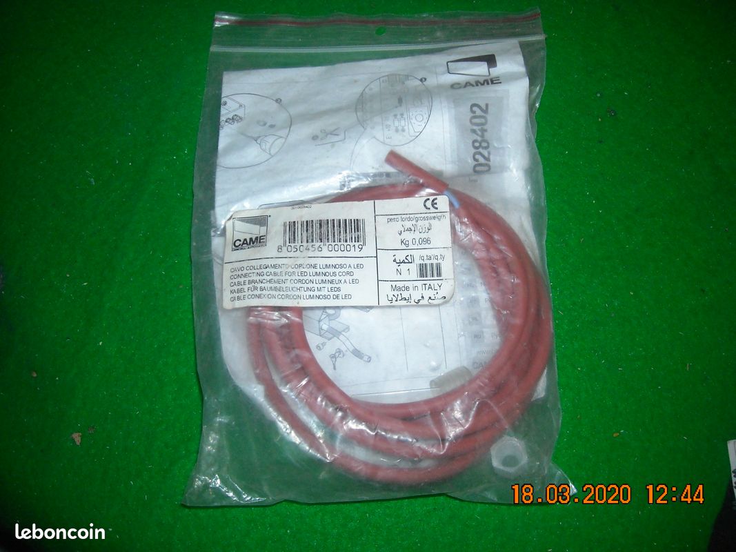 Cable de branchement cordon lumineux a LED pour barrière levante CAME NEUF annonce A21 (image 1)