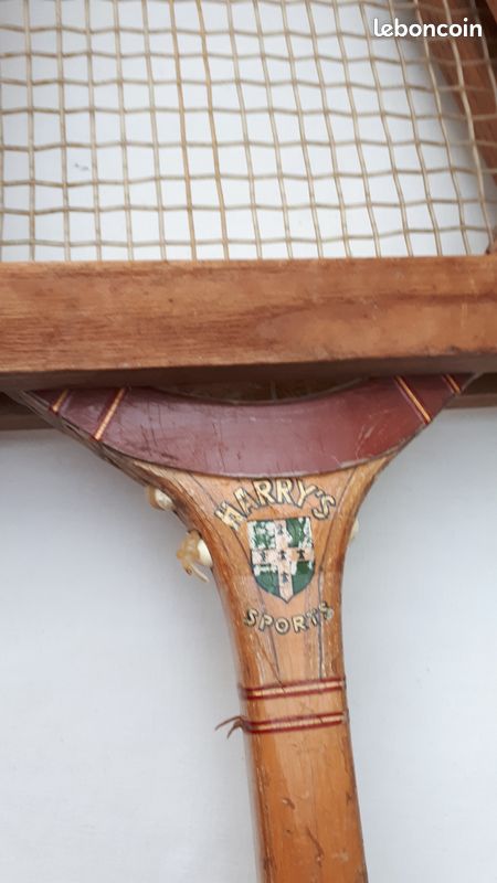 Raquette de tennis en bois vintage avec presse à vis carrée en bois Wilston's Salisbury - France