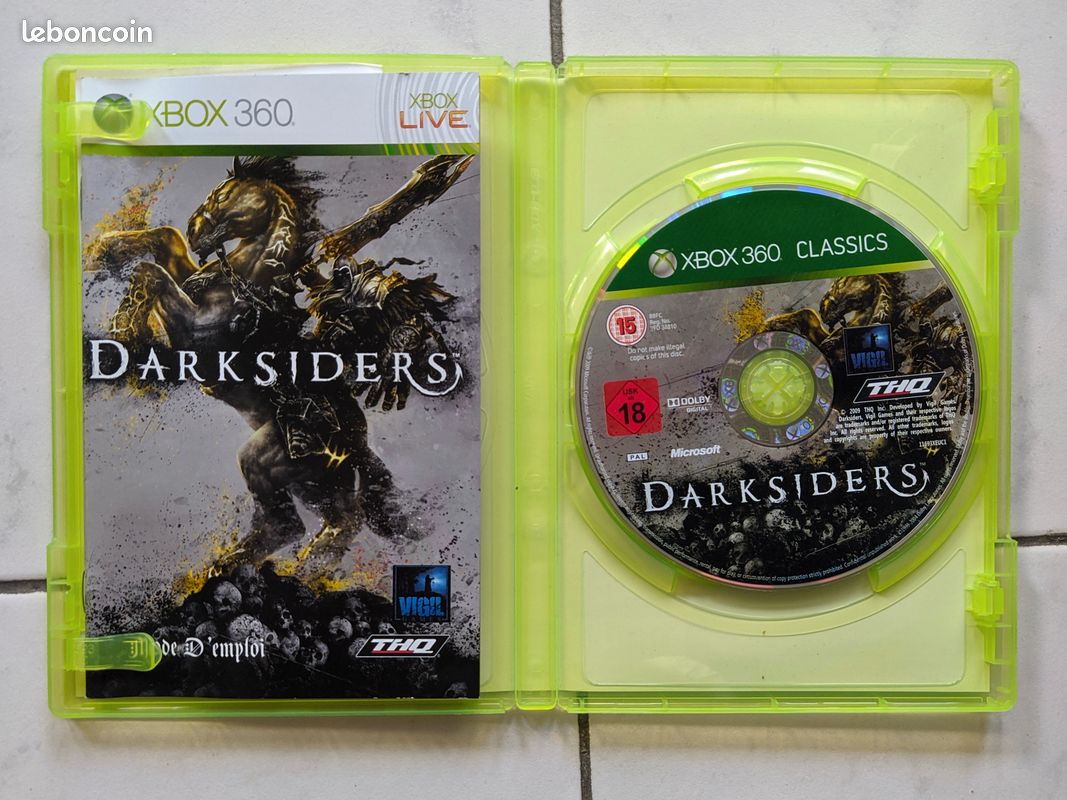 Jeu Darksiders COMPLET Pour Xbox 360 - Bon état, Boîtier Avec Traces D'étiquettes