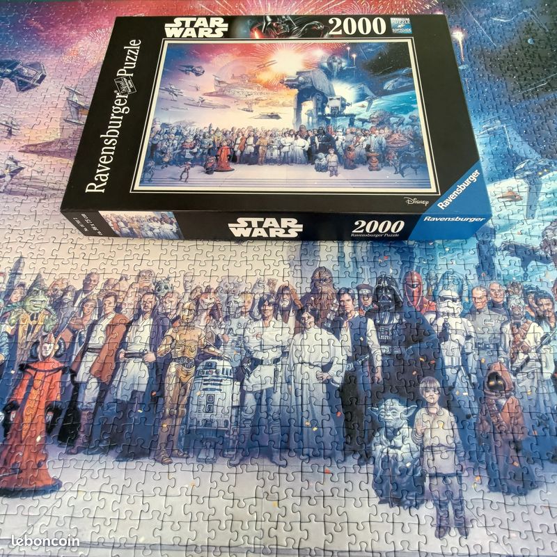 Lot De 2 Puzzles Star Wars MB – 60 Et 200 Pièces – Complets