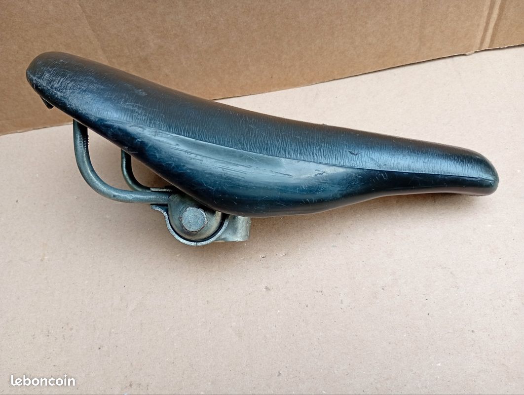 Selle Gallet à Ressorts Pour Vélo Route/tourisme, Cuir Marron, Années 70