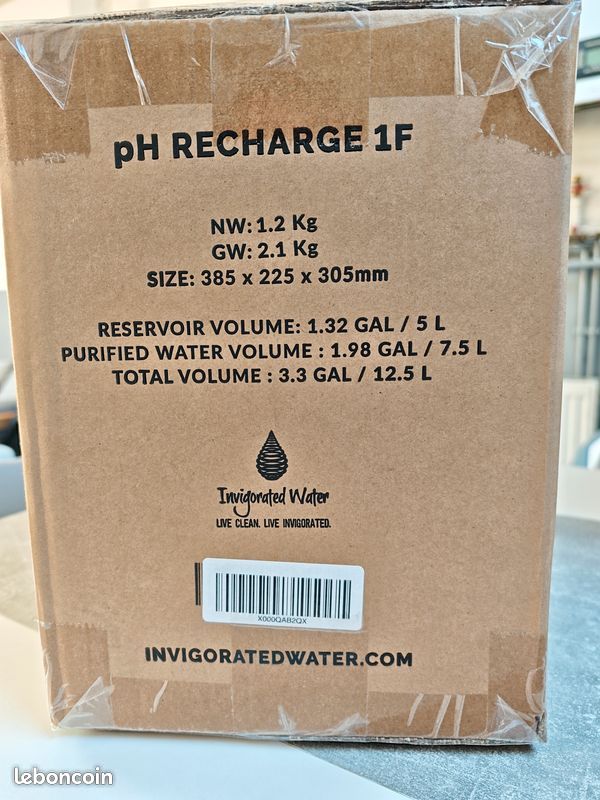 Distributeur D'eau Alcalin En Verre 2 Gallons – Filtre PH Recharge – Comptoir Bambou