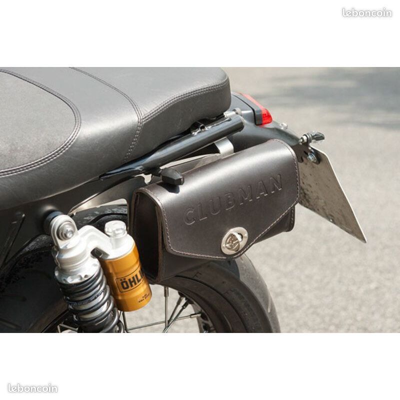 Qiilu Barres De Support Sacoches Moto Pour Bonneville T100 Thruxton 900 - Argent