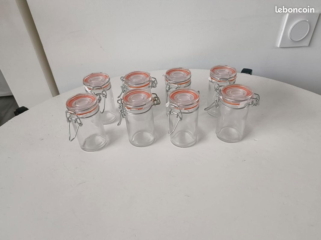 8 pots, bocaux en verre - Arts de la table