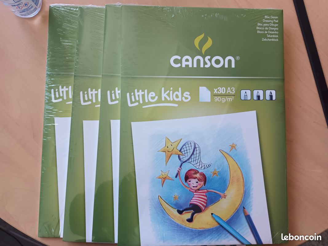 Canson Imagine Bloc collé de 50 feuilles A3 Grain fin 200g Blanc