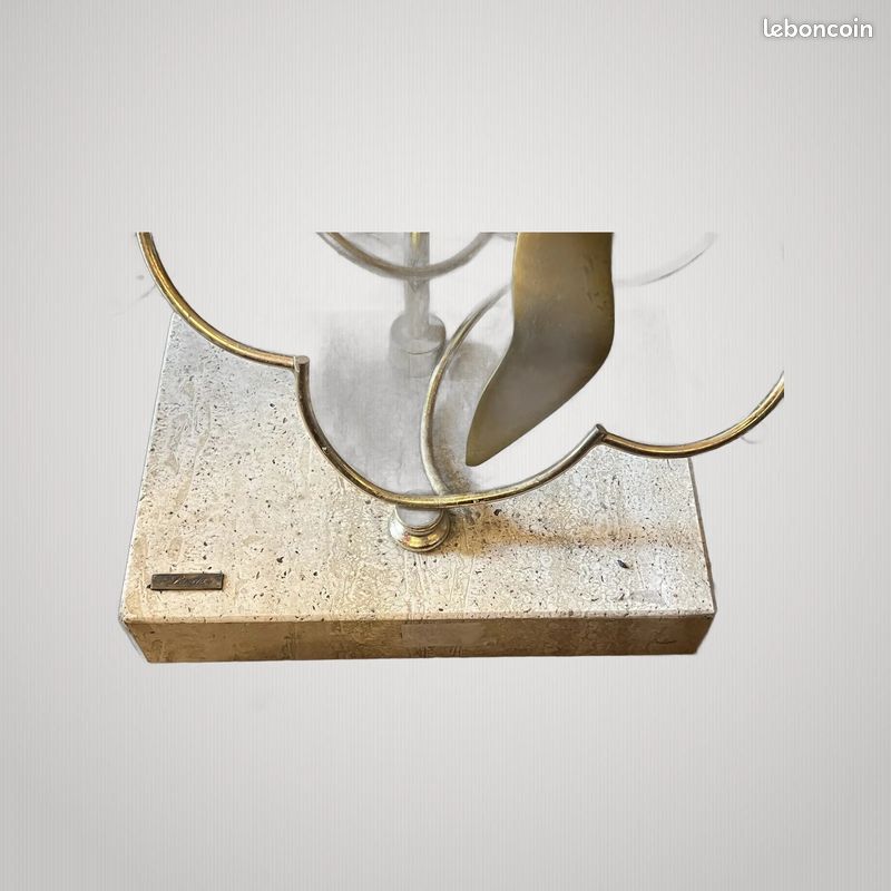 Lampe Vintage Lancia Lanciotto Galeotti Maison Charles Mouettes Laiton (image 11)