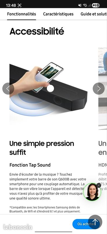 Barre de son samsung (image 1)