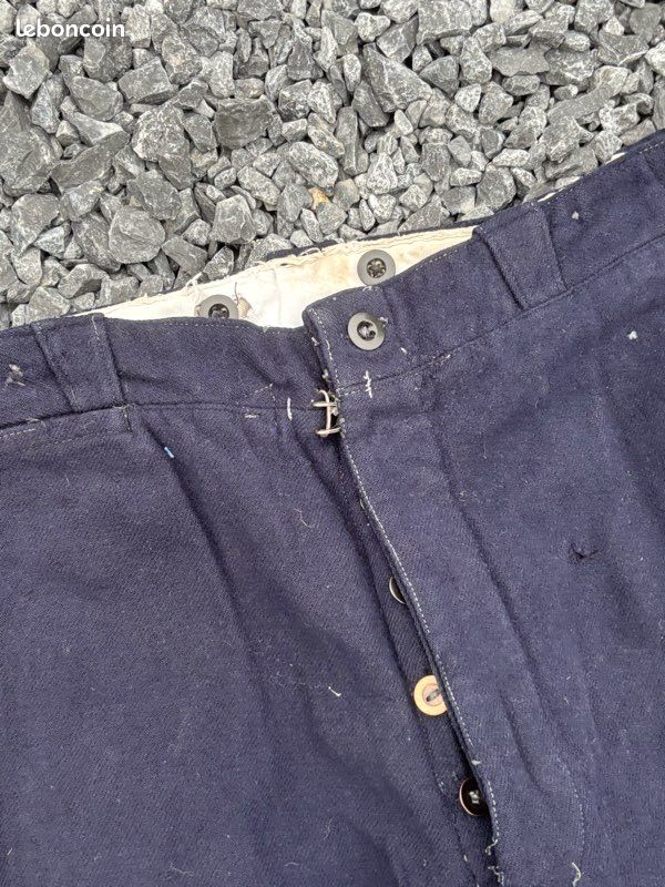 Pantalon De Pompier Vintage Janesville Années 50 - Taille L (tour De Taille 88cm), Dos Réglable, Avec Doublure Amovible