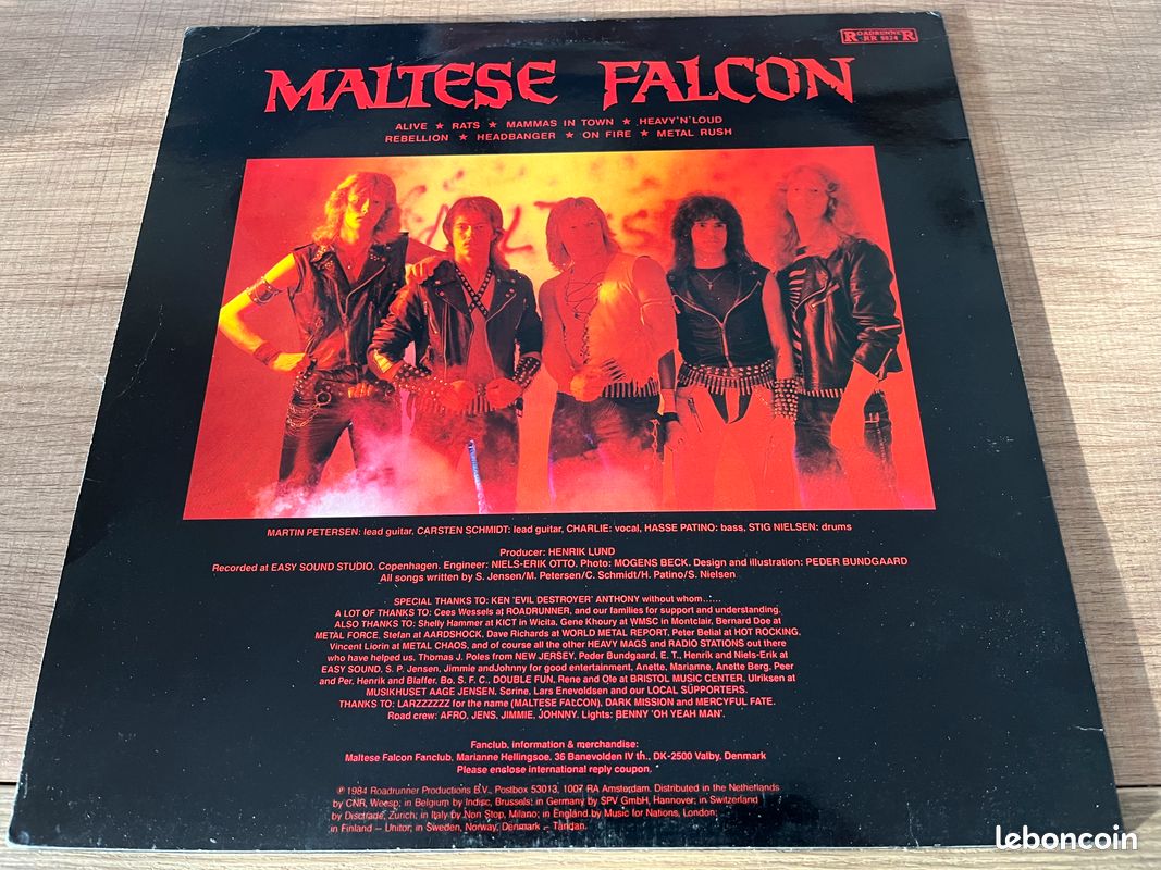 MALTESE FALCON metal rush LP 1984 Roadrunner Records – RR 9824 (image 3)