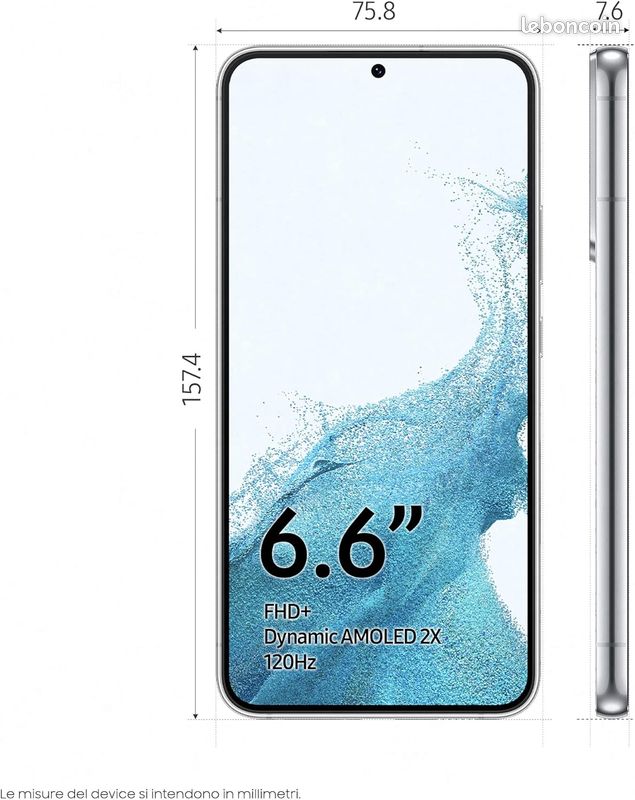 SAMSUNG GALAXY S22 Normal Blanc 128Go 5G Téléphone Débloqué Opérateur RAM 8 Go (image 5)