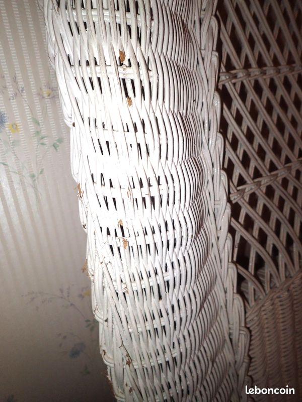 Tête de lit Vintage en osier et rotin largeur 154 cm (image 5)
