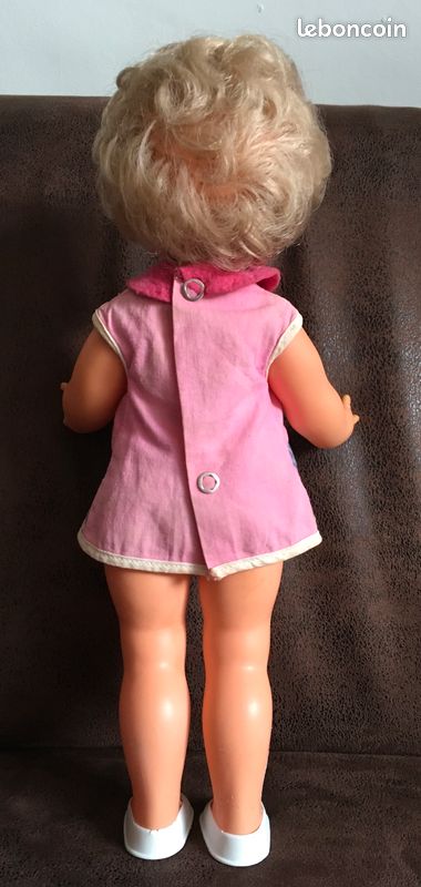Poupée Vintage CLODREY Blonde Yeux Marron (40cm) - Vêtements D'origine - France 1972 - Très Bon état