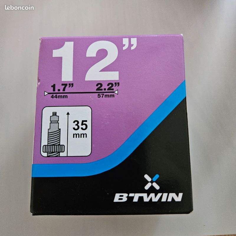 Chambre à air 12 pouces btwin neuve (image 1)
