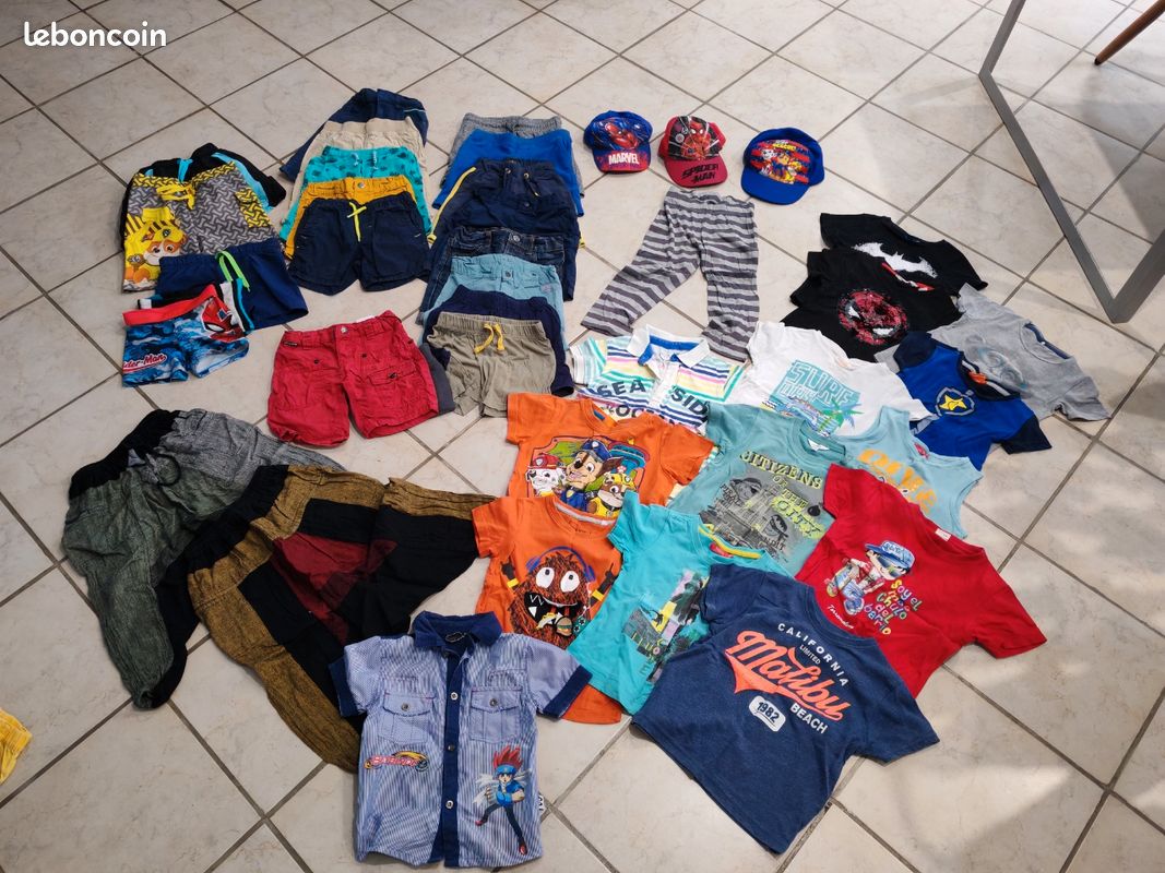 Gros lot vêtements été garçon 3 ans (41 articles) (image 1)