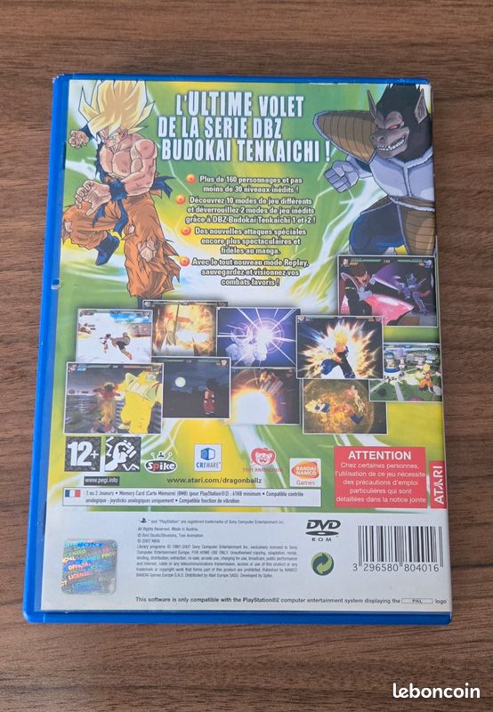 Notice Du Jeu Dragon Ball Z Budokai Tenkaichi 3 Sur PS2 - Occasion - Pour Collectionneurs
