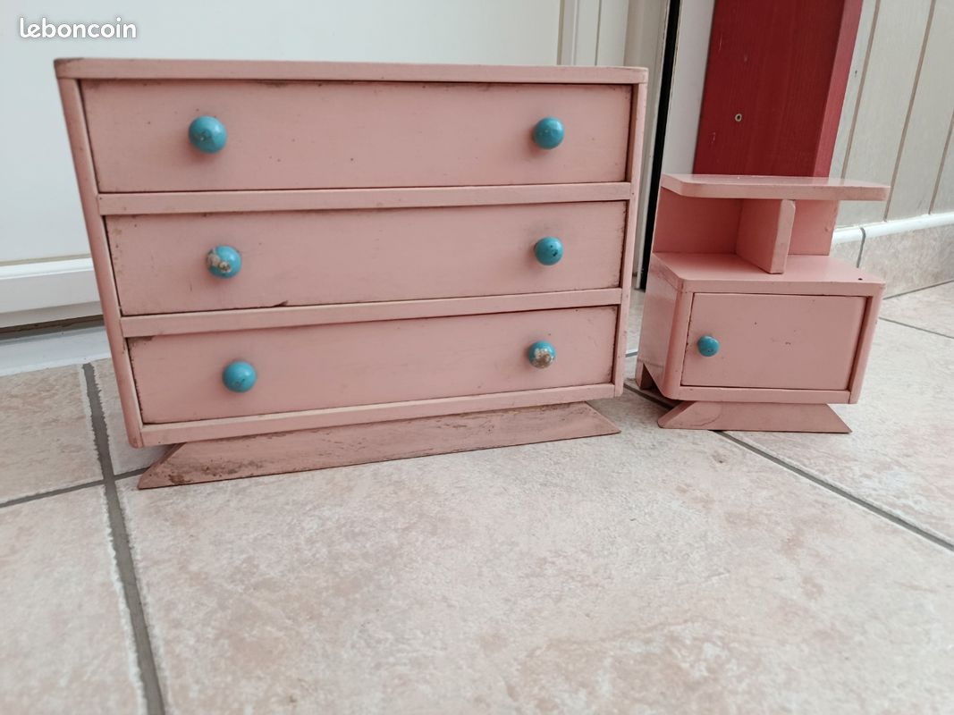 Meuble De Poupée - Commode Miniature Enfant - Style 1950 - Occasion