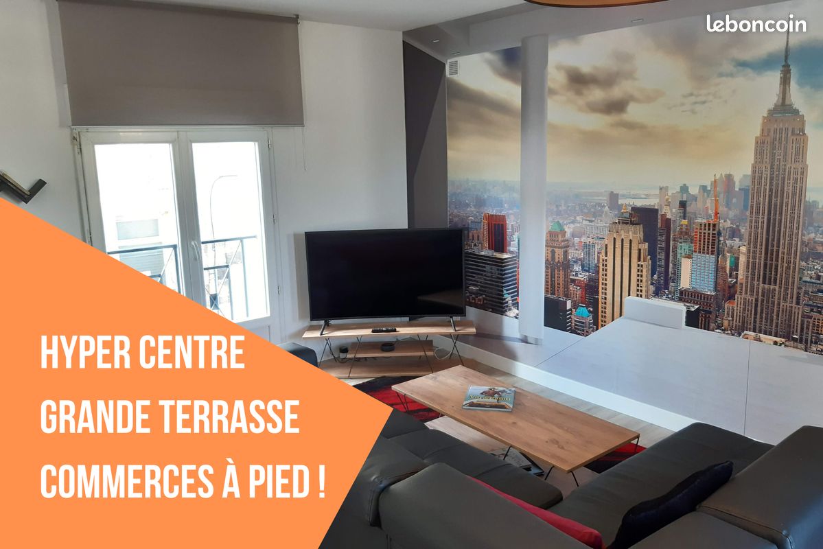 ★Superbe appartement 5/6 pers ★Centre ville★ Terrasse ★Parking★draps/serviettes★New-York View (image 1)