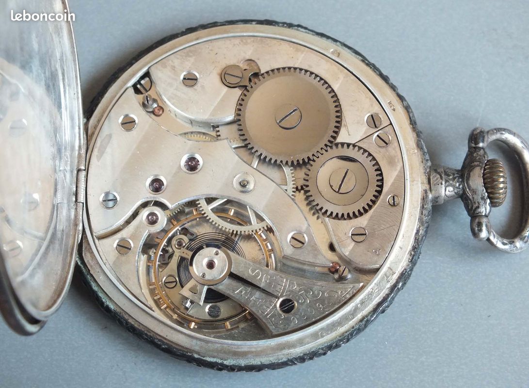 Montre De Gousset Rythmos En Argent Massif - Ancienne - Mécanique Manuel - État Très Correct