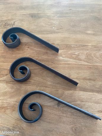 Bandes Croisées 360 Mm KeyMet - Cuivre Noir Fer Forgé - Charnière Centrale Fenêtre