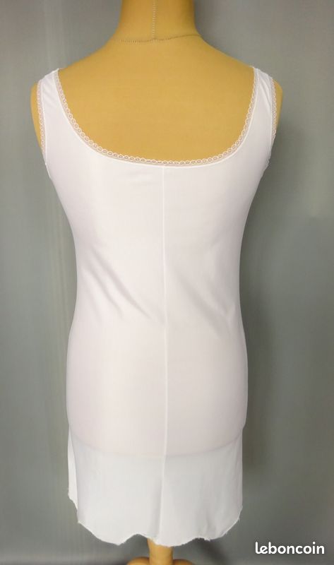 Combinaison Et Fond De Robe Vintage En Dentelle De Calais, Vert, Taille 48