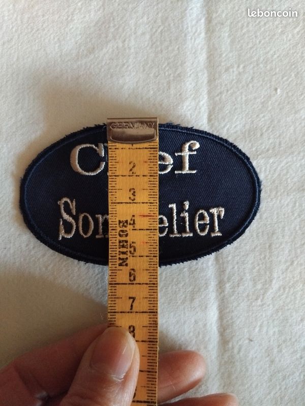 Patch Chef & Sommelier brodé à coudre. PAS DE RETRAIT (image 2)