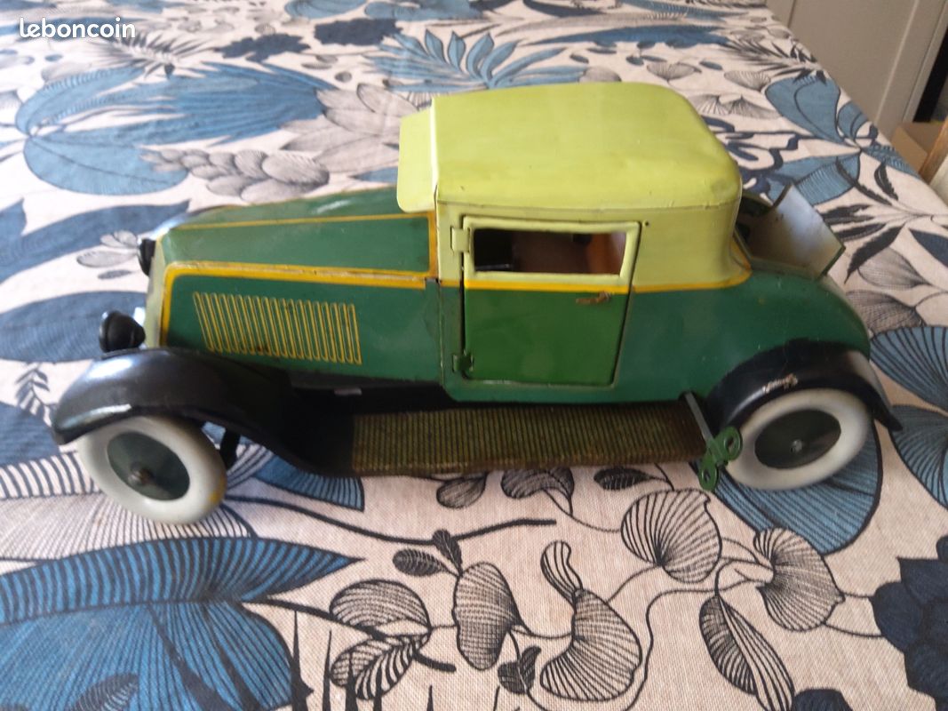 Jouet Ancien Voiture En Celluloid - Collection, Vert Clair, Très Bon état