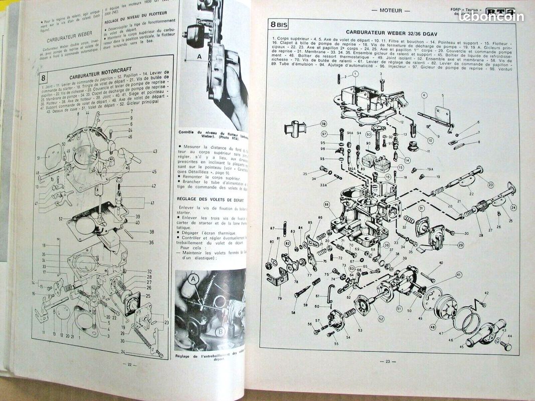 Revue Technique FORD TAUNUS 4 cyl. 1300 - 1600 - 2000 depuis 02-1976 .. (image 3)