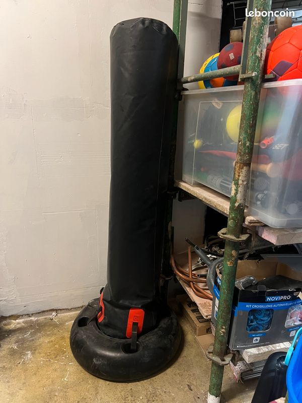 Sac de Frappe,Sac de Frappe sur Pied Formation Fitness Vertical Gonflable Boxing Sac de Boxe PVC