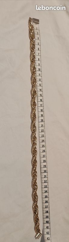 Joli collier et bracelet en métal dore (image 8)