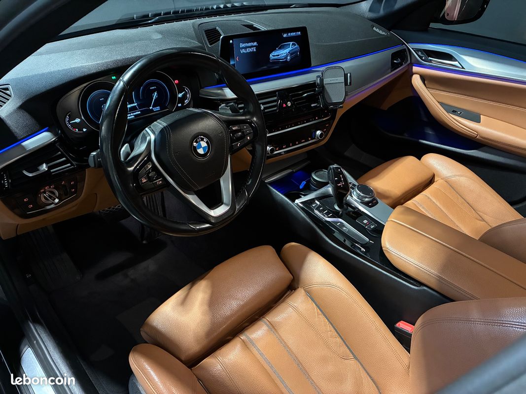 BMW SERIE 5 G30 2.0 530 E IPERFORMANCE 252H 185 PHEV HYBRID LUXURY - CARPLAY - SIEGES AV ELEC CHAUFFANTS - CUIr (image 24)