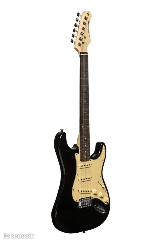 Guitare electrique noir stagg - ses30bk (image 1)