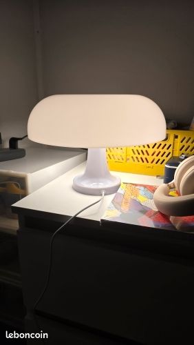 Livraison offerte - Lampe de table blanche design champignon avec variateur de luminosité (image 8)