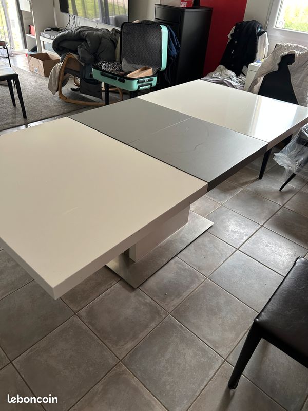Table de salon blanche avec rallonge Bo concept (image 2)